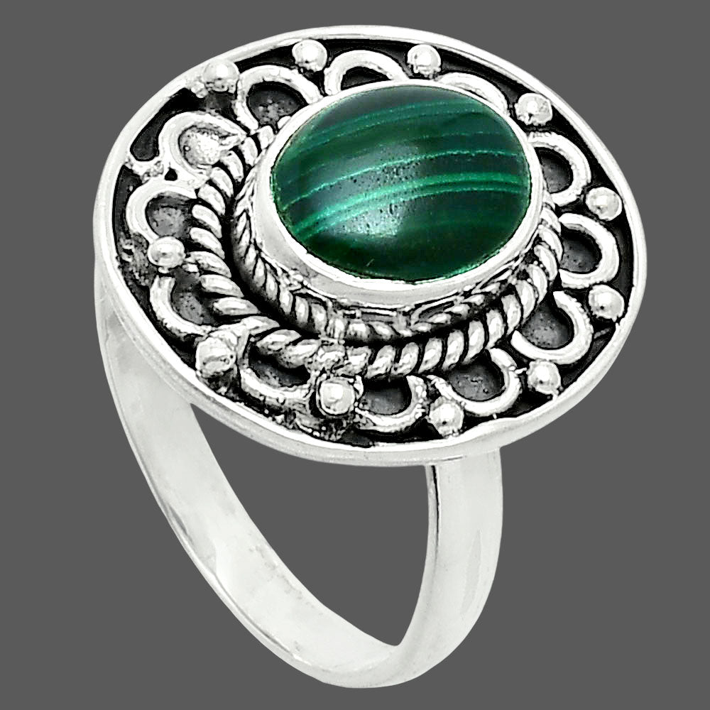 Premium Quality Natural Malachite Eye - Congo Ring size-8 R-1256 41-ER13536