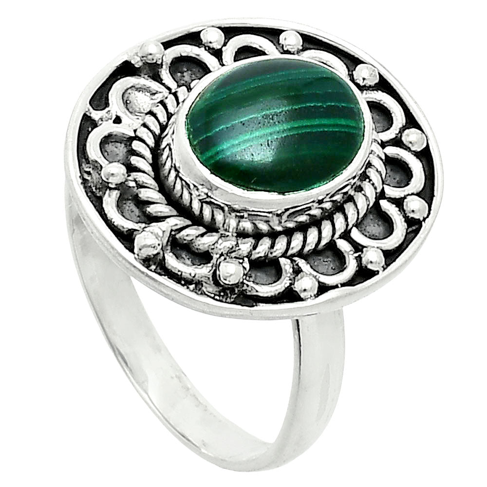 Premium Quality Natural Malachite Eye - Congo Ring size-8 R-1256 41-ER13536
