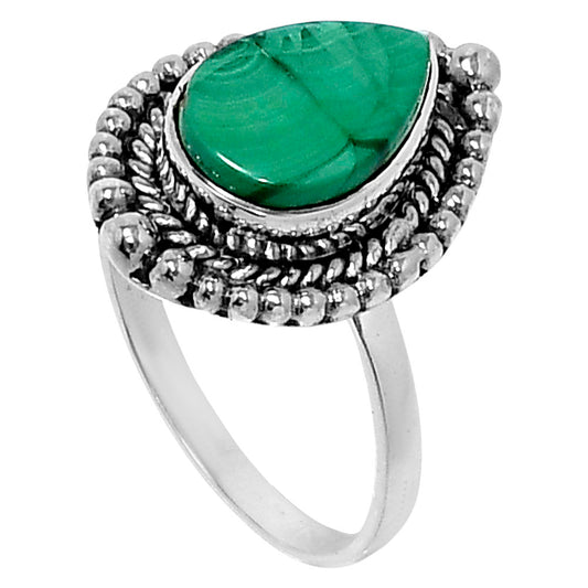 Premium Malachite Eye - Congo Ring size-8 R-1154 41-ER13579