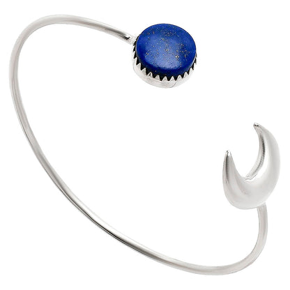 Premium Crescent Moon - Lapis Lazuli Cuff Bangle Bracelet B-1046 42-EB10472