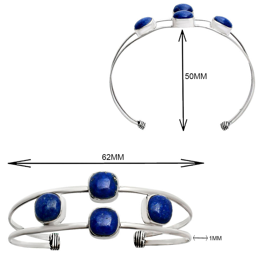 Premium Quality Lapis Lazuli Cuff Bangle Bracelet B-1047 42-EB10477
