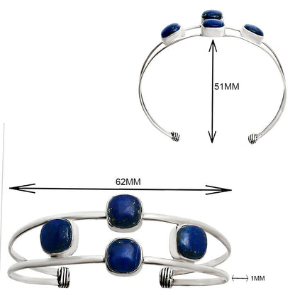 Premium Quality Lapis Lazuli Cuff Bangle Bracelet B-1047 42-EB10479