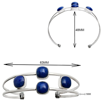 Premium Quality Lapis Lazuli Cuff Bangle Bracelet B-1047 42-EB10481
