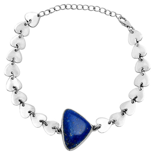Premium Heart - Lapis Lazuli - Afghanistan Bracelet B-1044 42-EB10500