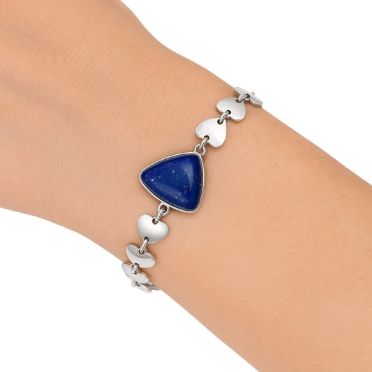 Premium Heart - Lapis Lazuli - Afghanistan Bracelet B-1044 42-EB10500