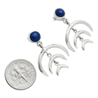Premium Crescent Moon - Lapis Lazuli Earrings E-1249 42-EE10374