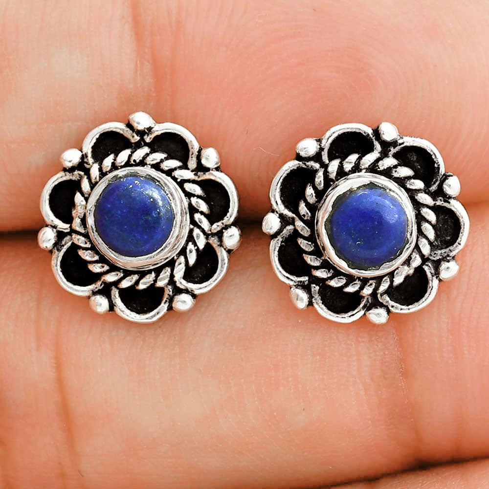 Premium Lapis Lazuli Stud - Afghanistan Earrings E-1121 42-EE10375