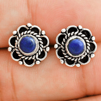 Premium Lapis Lazuli Stud - Afghanistan Earrings E-1121 42-EE10375
