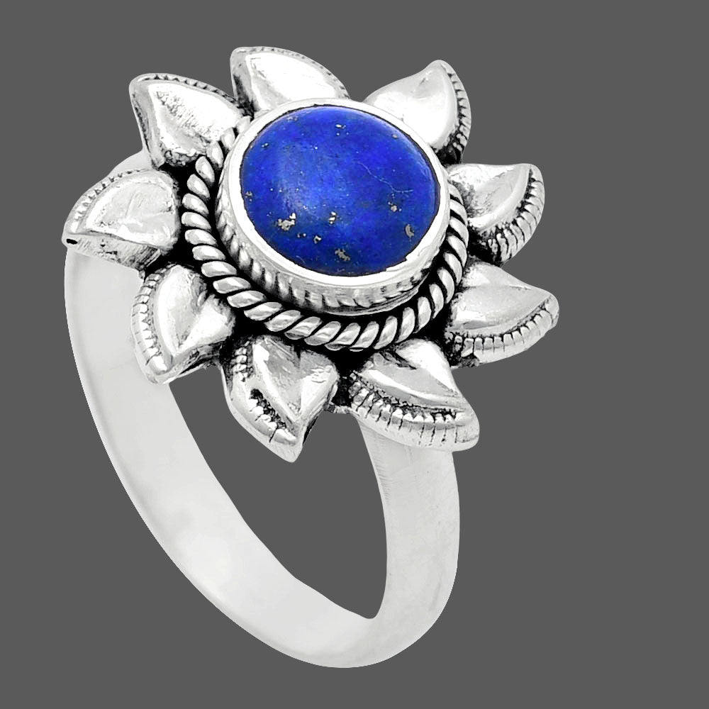 Premium Quality Sun - Lapis Lazuli - Afghanistan Ring size-7 R-1617 42-ER13615