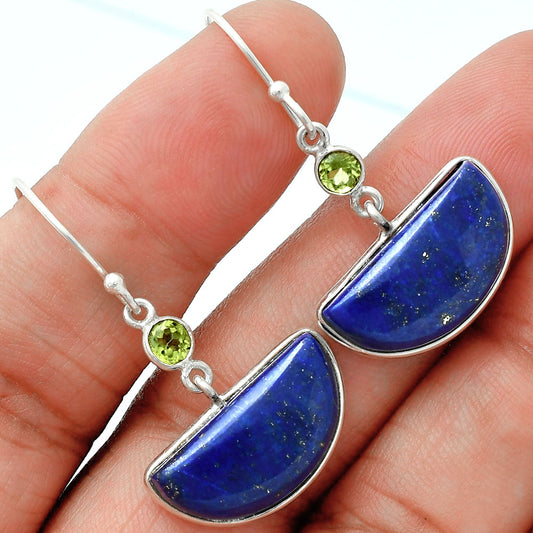 Premium Quality Lapis Lazuli & Peridot Pendant Earrings Set T-1010 42-ET10121