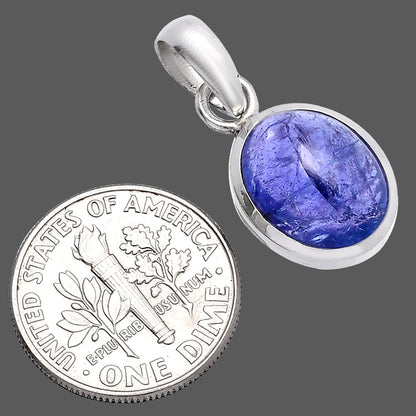 Natural Tanzanite Cab Pendant P-1002 44-EP10337