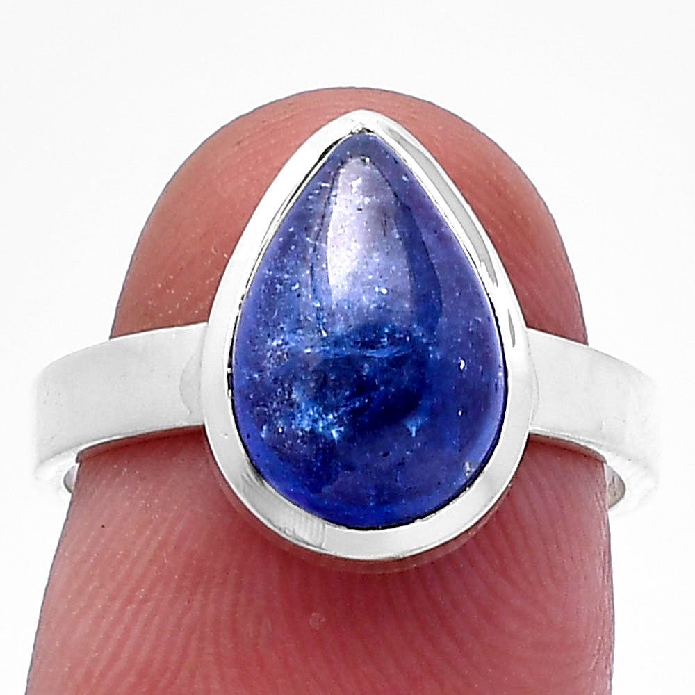 Natural Tanzanite Cab Ring size-7 R-1004 44-ER13827
