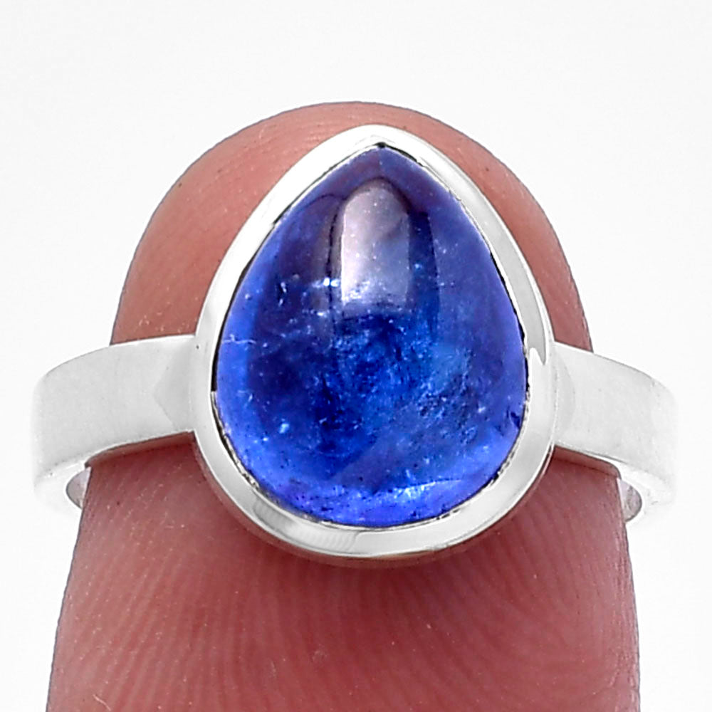 Natural Tanzanite Cab Ring size-7 R-1004 44-ER13828