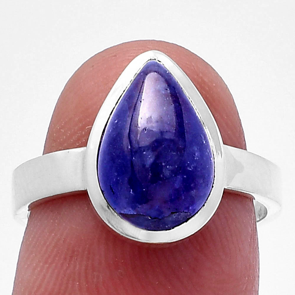 Natural Tanzanite Cab Ring size-7 R-1004 44-ER13832