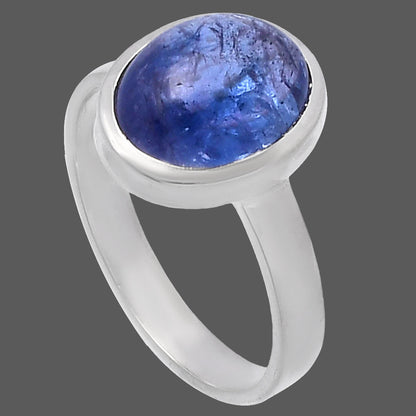 Natural Tanzanite Cab Ring size-8 R-1004 44-ER13834