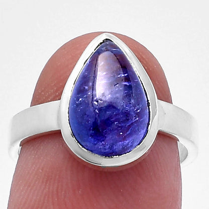 Natural Tanzanite Cab Ring size-7 R-1004 44-ER13835