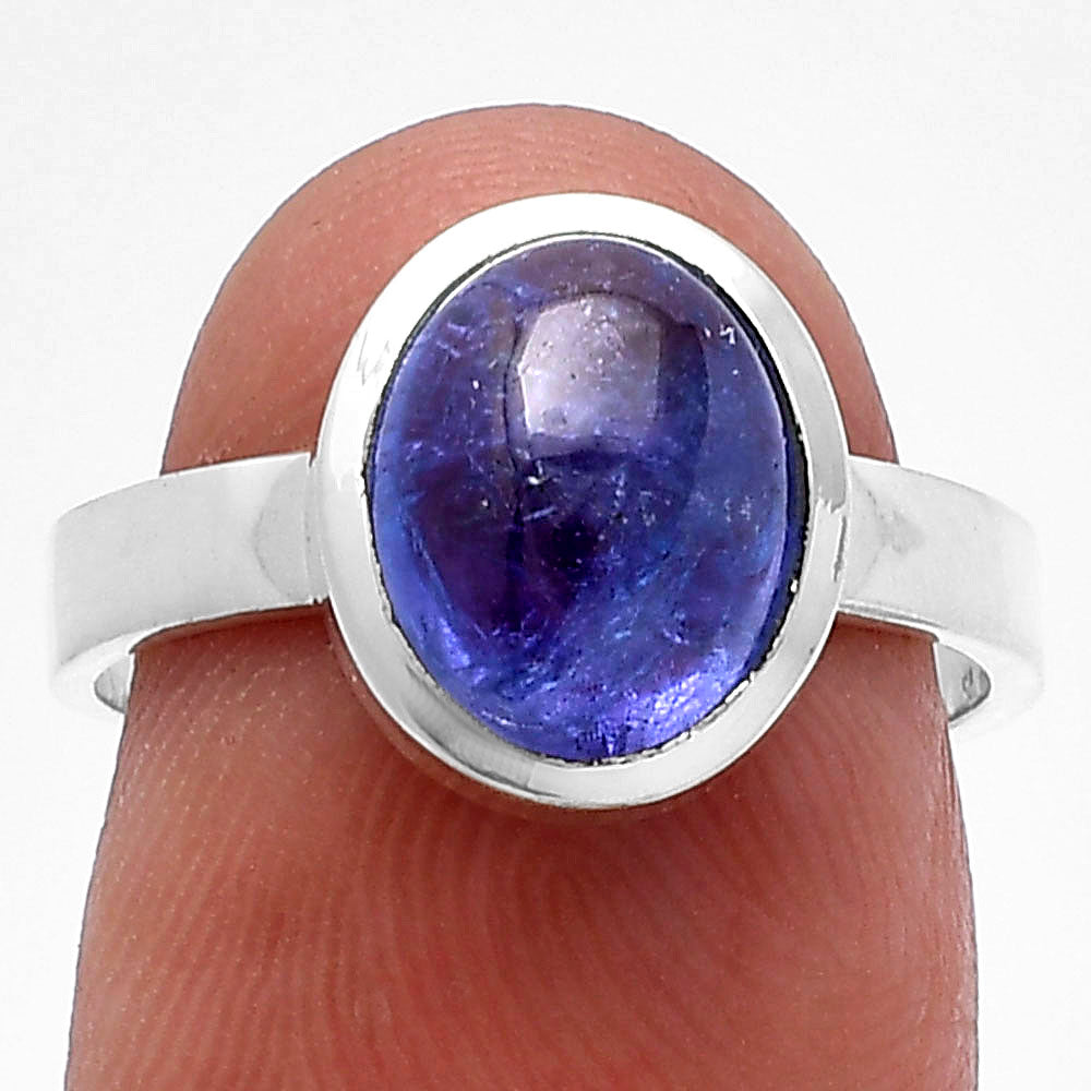 Natural Tanzanite Cab Ring size-7 R-1004 44-ER13837
