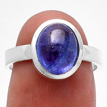 Natural Tanzanite Cab Ring size-7 R-1004 44-ER13837