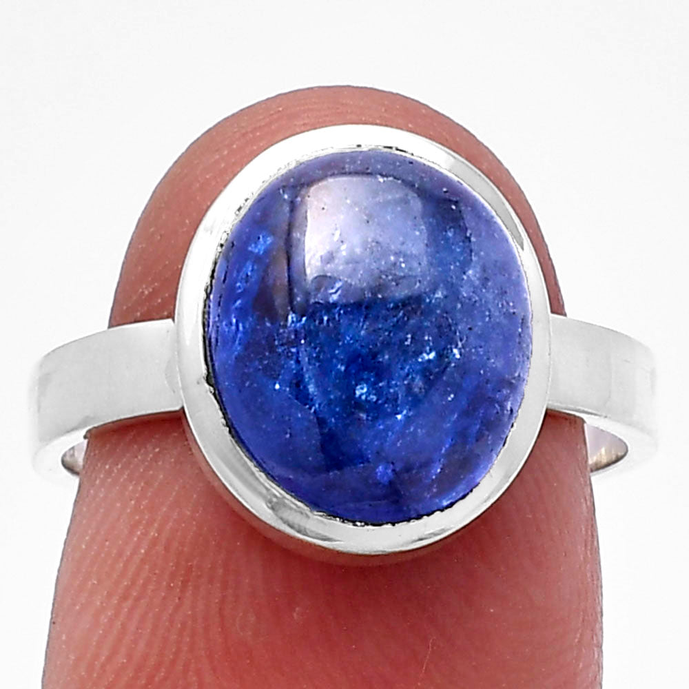 Natural Tanzanite Cab Ring size-8 R-1004 44-ER13841