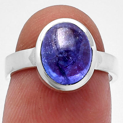 Natural Tanzanite Cab Ring size-6 R-1004 44-ER13842