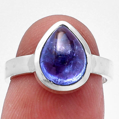 Natural Tanzanite Cab Ring size-6 R-1004 44-ER13844