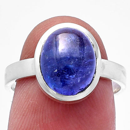 Natural Tanzanite Cab Ring size-8 R-1004 44-ER13845