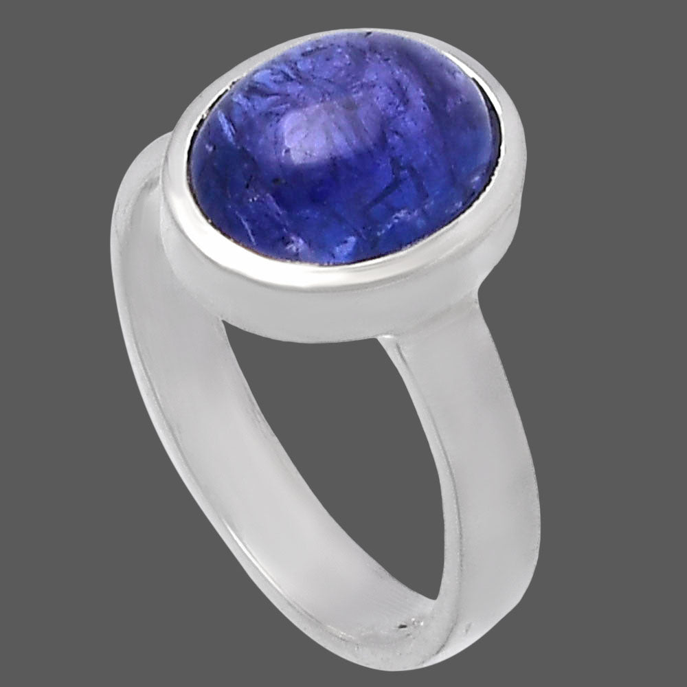 Natural Tanzanite Cab Ring size-6 R-1004 44-ER13846