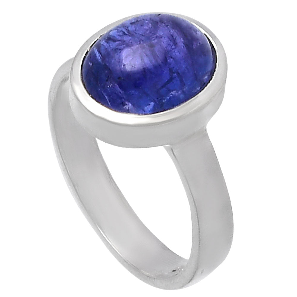Natural Tanzanite Cab Ring size-6 R-1004 44-ER13846