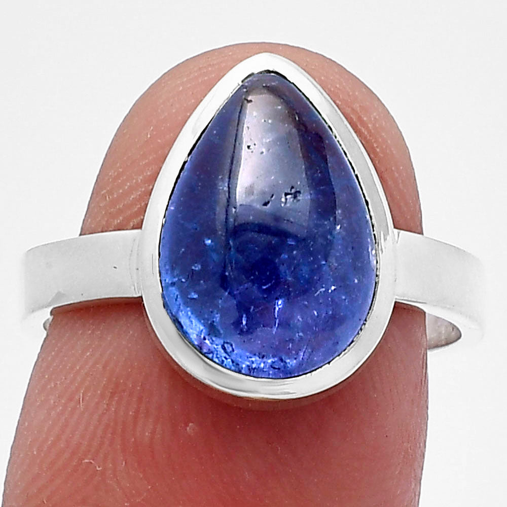 Natural Tanzanite Cab Ring size-8 R-1004 44-ER13847