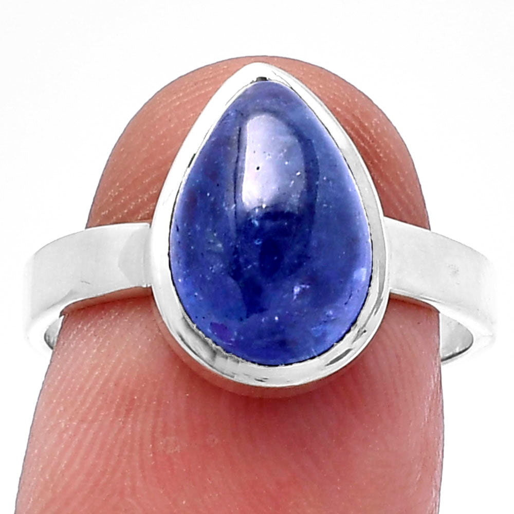Natural Tanzanite Cab Ring size-8 R-1004 44-ER13848