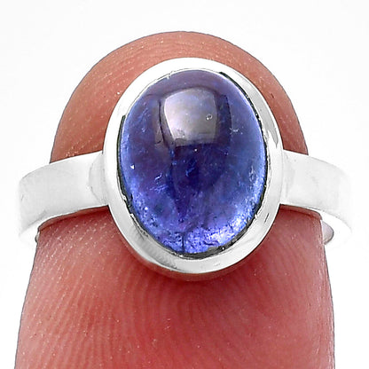 Natural Tanzanite Cab Ring size-6 R-1004 44-ER13849