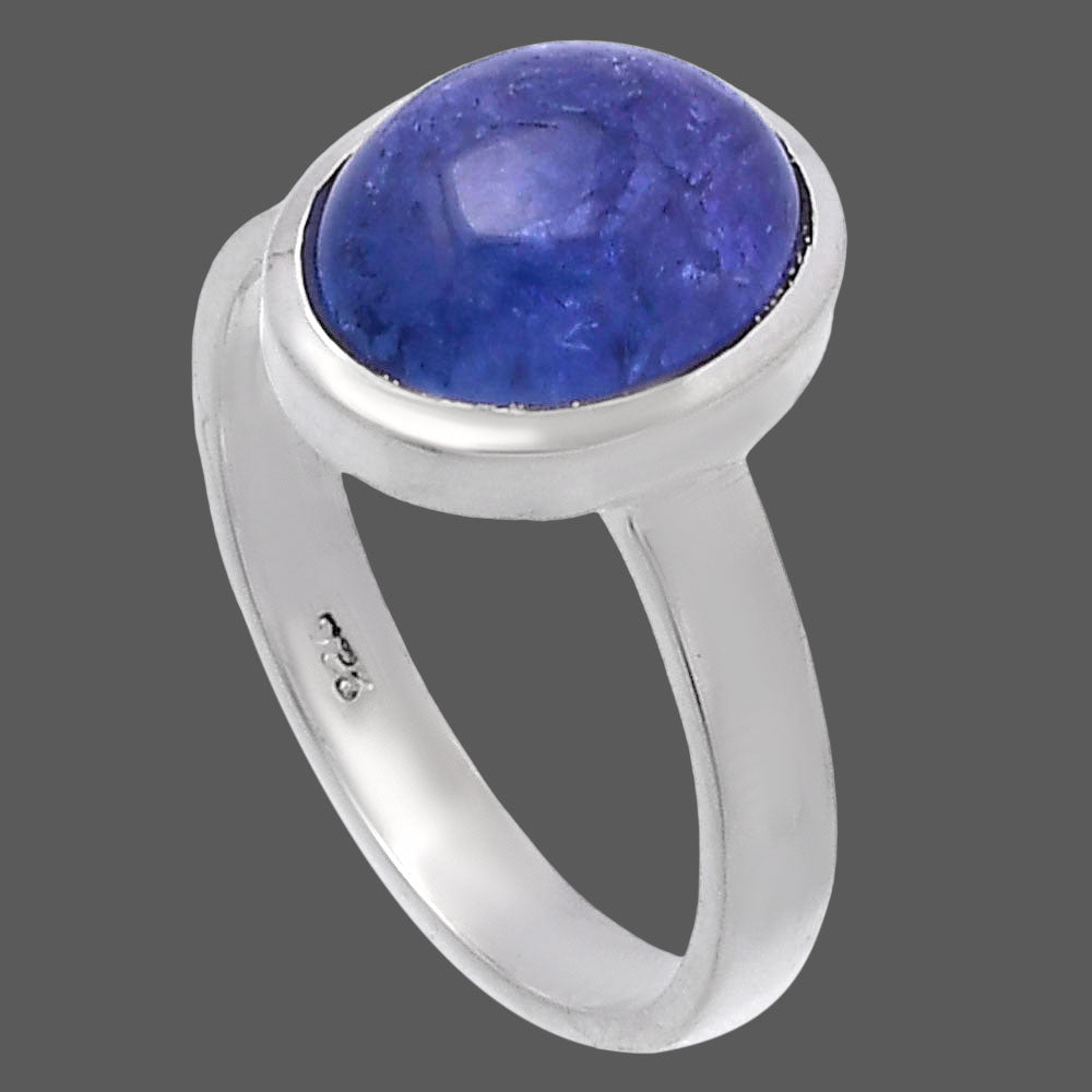 Natural Tanzanite Cab Ring size-8 R-1004 44-ER13852