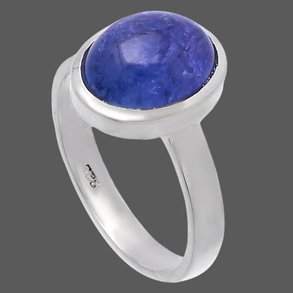 Natural Tanzanite Cab Ring size-8 R-1004 44-ER13852