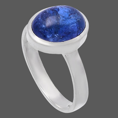Natural Tanzanite Cab Ring size-8 R-1004 44-ER13853