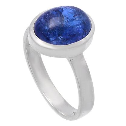 Natural Tanzanite Cab Ring size-8 R-1004 44-ER13853