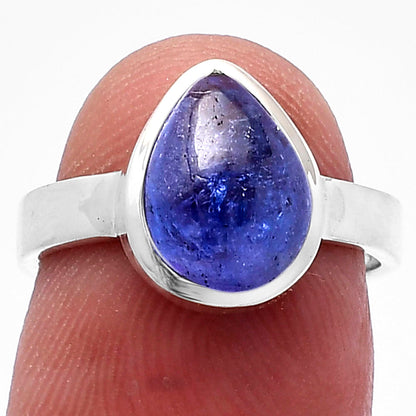 Natural Tanzanite Cab Ring size-6 R-1004 44-ER13855