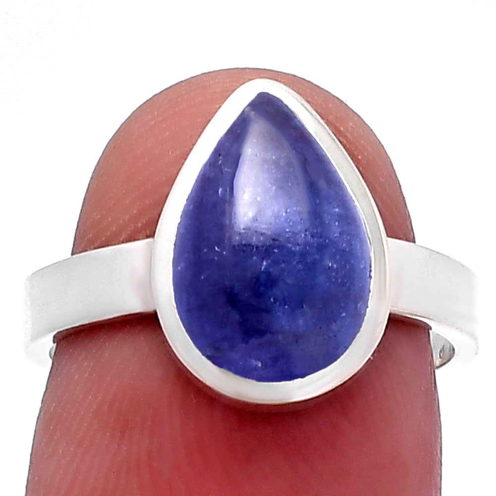 Natural Tanzanite Cab Ring size-7 R-1004 44-ER13858