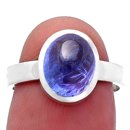 Natural Tanzanite Cab Ring size-7 R-1004 44-ER13859