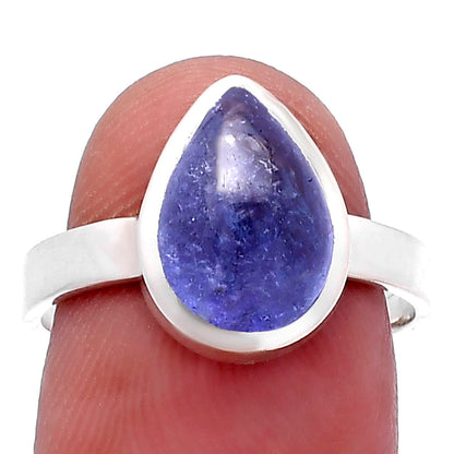 Natural Tanzanite Cab Ring size-8 R-1004 44-ER13862