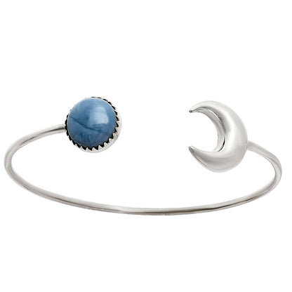Premium Crescent Moon - Owyhee Opal Cuff Bangle Bracelet B-1046 45-EB10504
