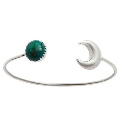 Premium Crescent Moon - Shattuckite Cuff Bangle Bracelet B-1046 46-EB10505