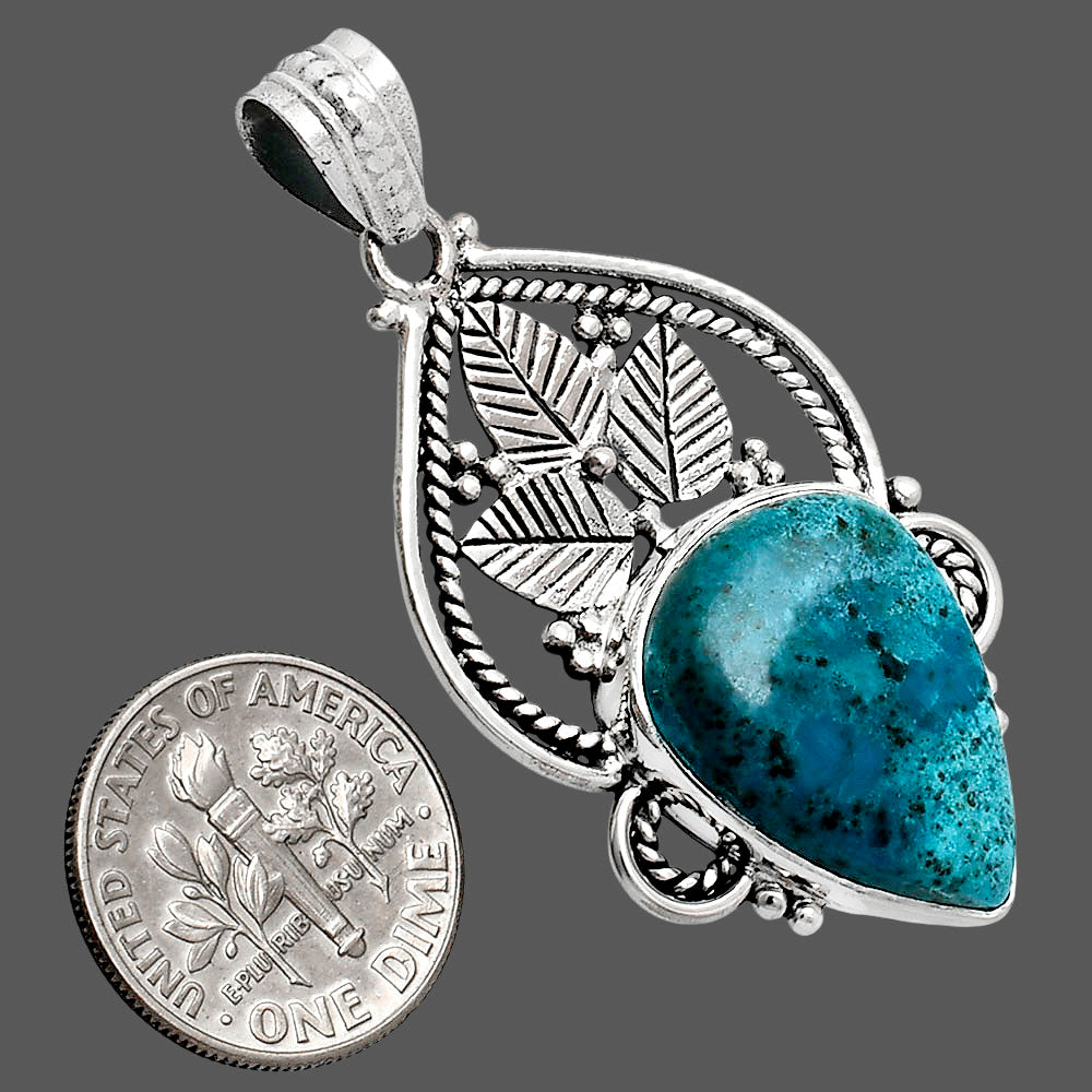 Premium Quality Natural Shattuckite Pendant P-1258 46-EP10355