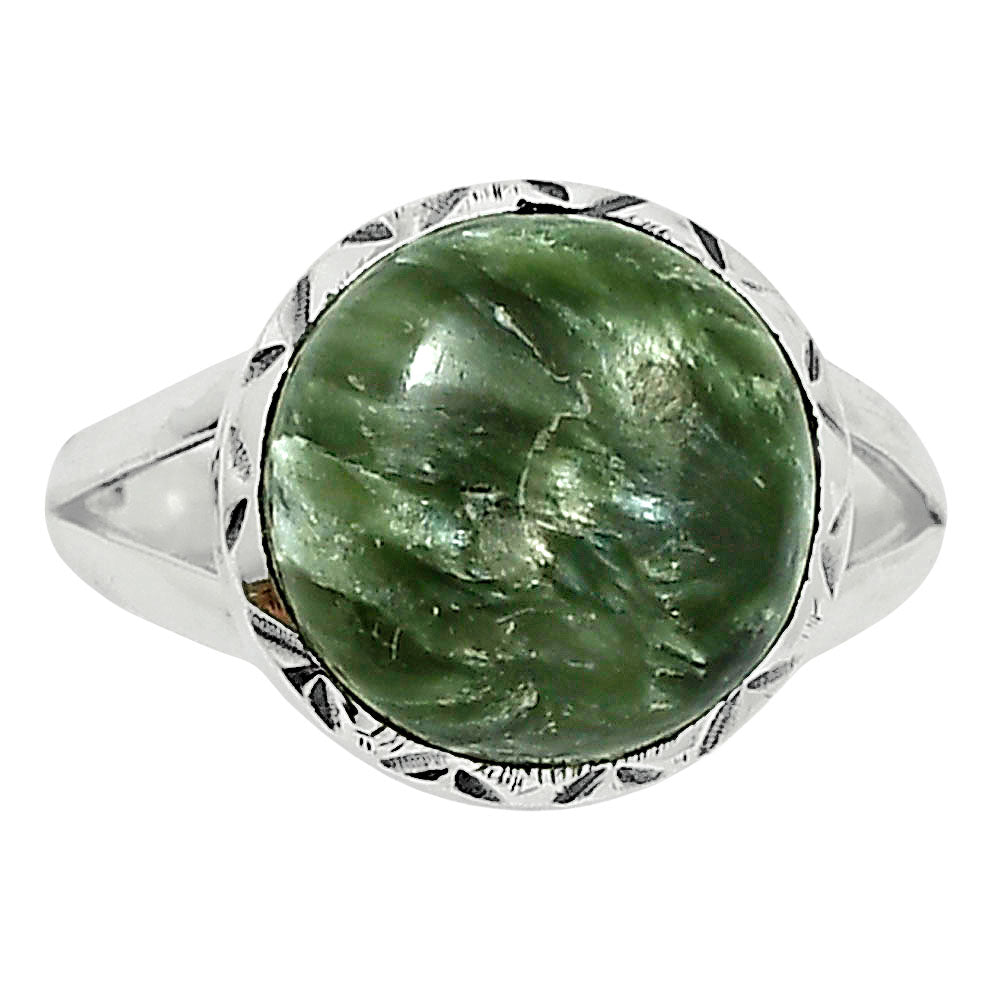 Premium Quality Russian Seraphinite Ring size-8 R-1074 47-ER13927
