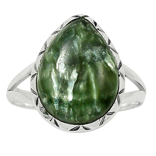 Premium Quality Russian Seraphinite Ring size-9 R-1074 47-ER13929