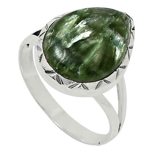 Premium Quality Russian Seraphinite Ring size-9 R-1074 47-ER13929