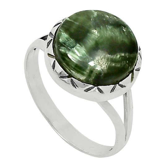Premium Quality Russian Seraphinite Ring size-10 R-1074 47-ER13931