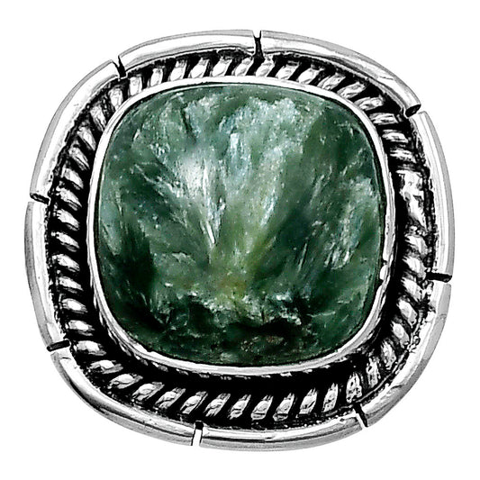 Premium Quality Russian Seraphinite Ring size-7 R-1728 47-ER13935