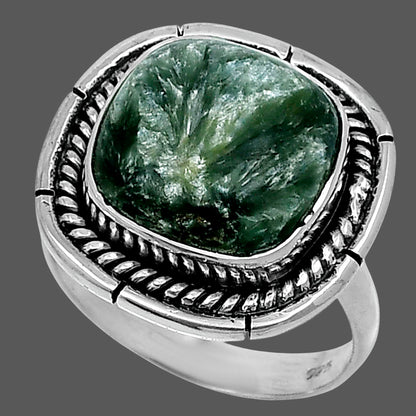 Premium Quality Russian Seraphinite Ring size-7 R-1728 47-ER13935