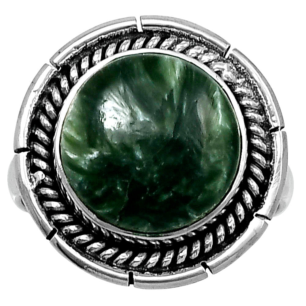 Premium Quality Russian Seraphinite Ring size-7 R-1728 47-ER13936