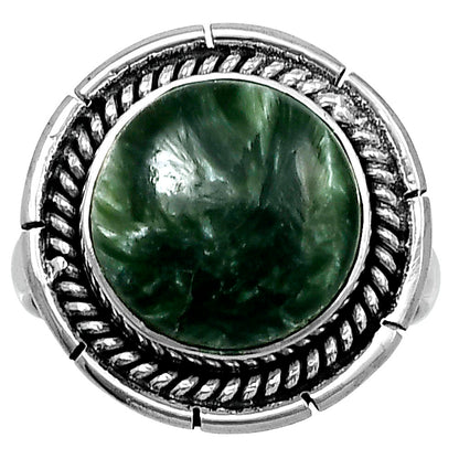 Premium Quality Russian Seraphinite Ring size-7 R-1728 47-ER13936